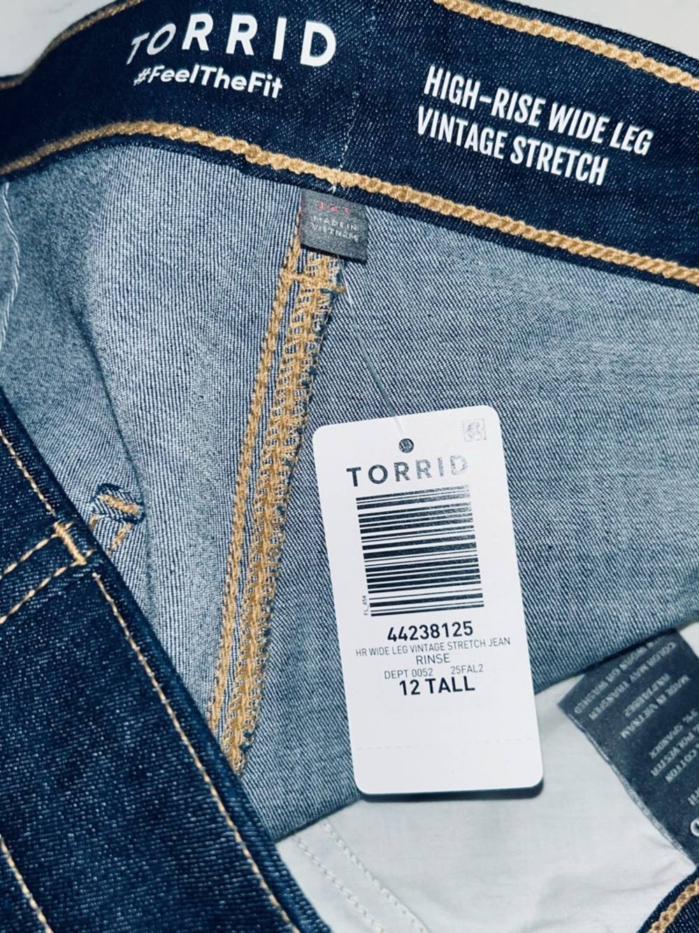 Torrid Dark Indigo Flare Jeans size 12 Tall - Picture 6 of 6